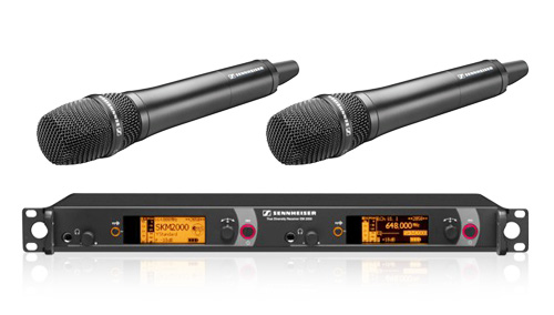 Funkmik-System 2-Kanal, Sennheiser 2000, UHF inkl. Handsender